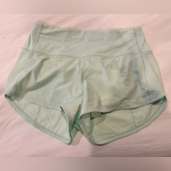 Lululemon Athletica Speed Up High Rise Mint Light Green Athletic Shorts “2.5 - Picture 1 of 3